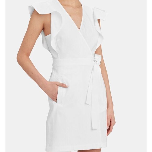 A.L.C. Sidelle Wrap Dress in Gesso size 2 - Picture 3 of 8